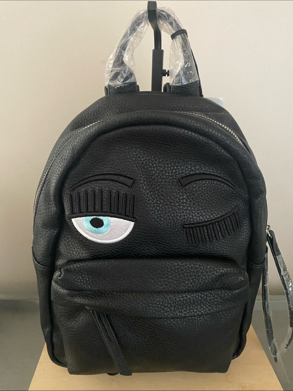 Chiara Ferragni Flirting Black Backpack NWT with Dust Bag
